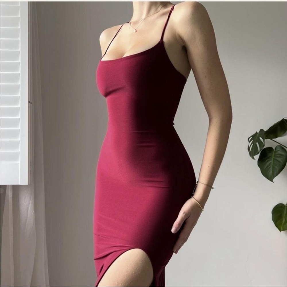 AYM Seymour Merlot Maxi Dress | Handmade in England | Size XS